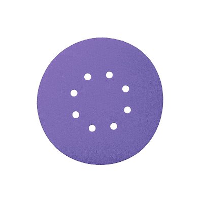 Диск шлифовальный на пленочной основе Sandwox 328 Purple Zirconia 8 отв. (125мм, Р180, 100шт) 328.125.180.08